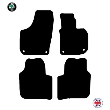 Skoda Superb Round Clips 2008-2014 Car Floor Mat Set