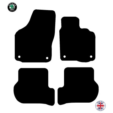 Skoda Octavia Oval Clips 2008-2013 Car Floor Mat Set